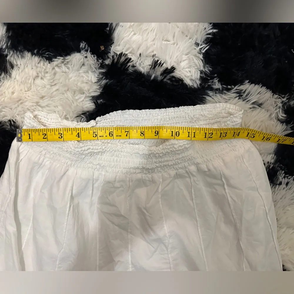 Grace Elements 100% Cotton White Flowy Midi Skirt Size Large - Image 5