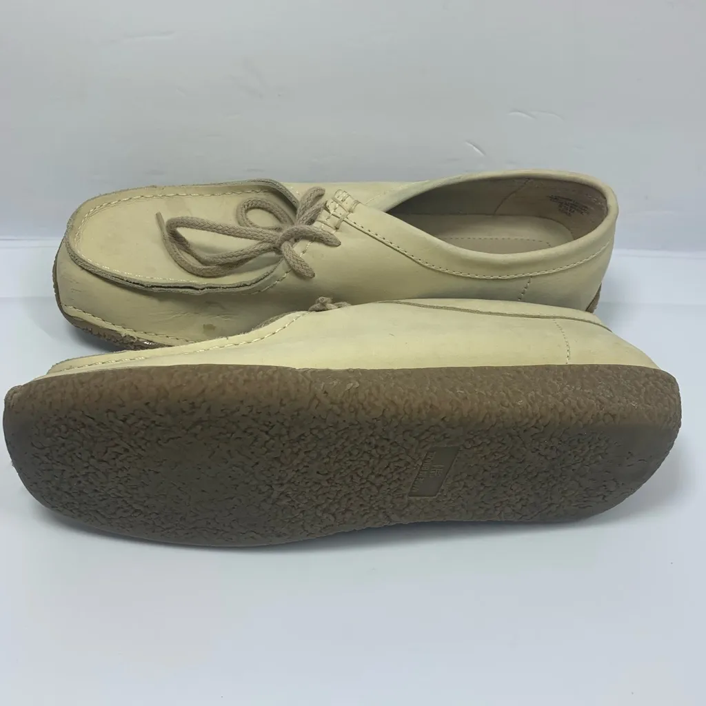 Eddie Bauer Shoes Womens 9.5 Square Moc‎ Toe Oxford Chukka Low Bootie off white - Image 7