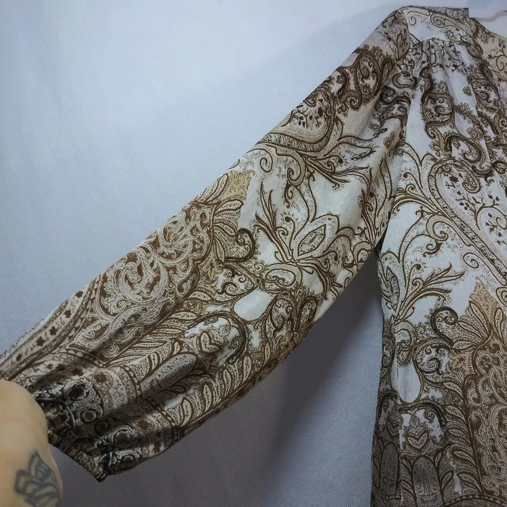 Chico's Precious Medallion Louise Top Peasant Size M - Image 5