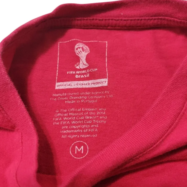 2014 FIFA World Cup Brazil T-Shirt Size Medium Portugal Soccer Team Graphic Tee Unisex  - Image 7