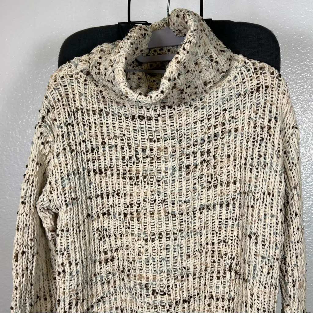 Jessica Simpson  Speckled Cream Turtleneck Sweater - Image 2