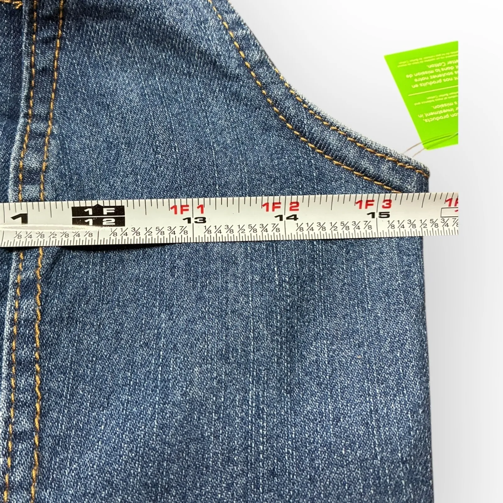 Tinsel Town Denim Dress Mini Bodycon Sleeveless Square Neck Blue XS - Image 8