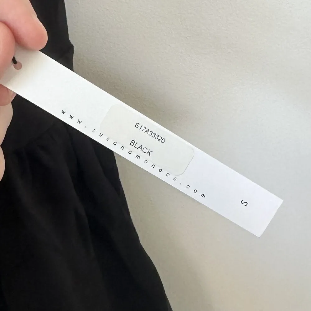 NWT Susana Monaco Black Open Back Mini Dress - Size Small - Image 3