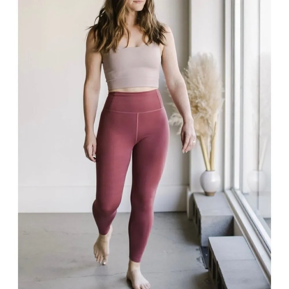 Girlfriend Collective Float High Rise Athletic Workout Leggings Pink Gym Size XS - Image 12