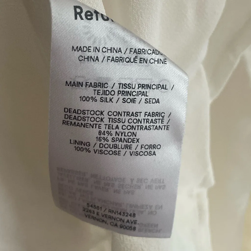 Reformation Eisa Silk Dress Bridal Ivory - Image 11