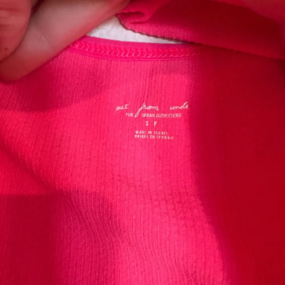 Urban Outfitters Out From Under Jackie Seamless Crop Halter Top Hot Pink - Image 3