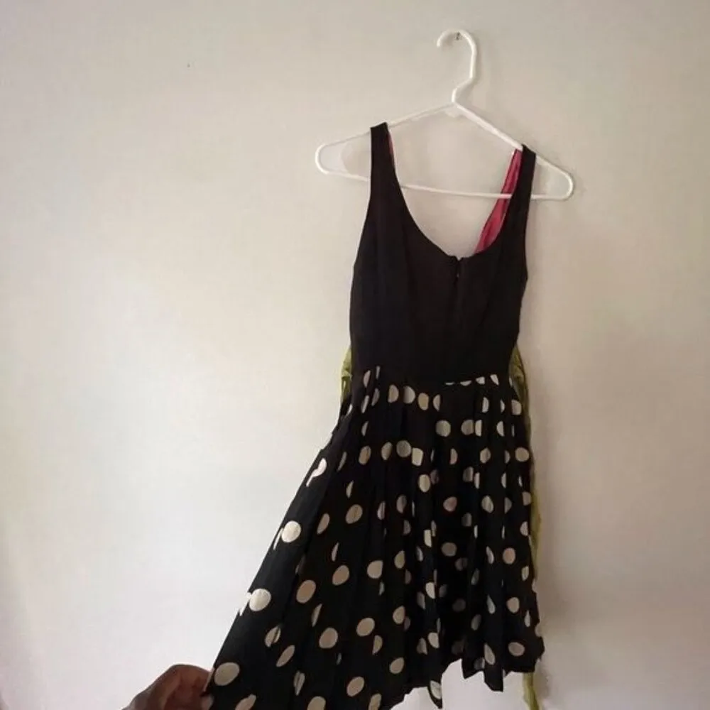 Anthropologie Corey Lynn Calter Polka Dot Dress Size 0 Y2k Empire Waist Belted - Image 8