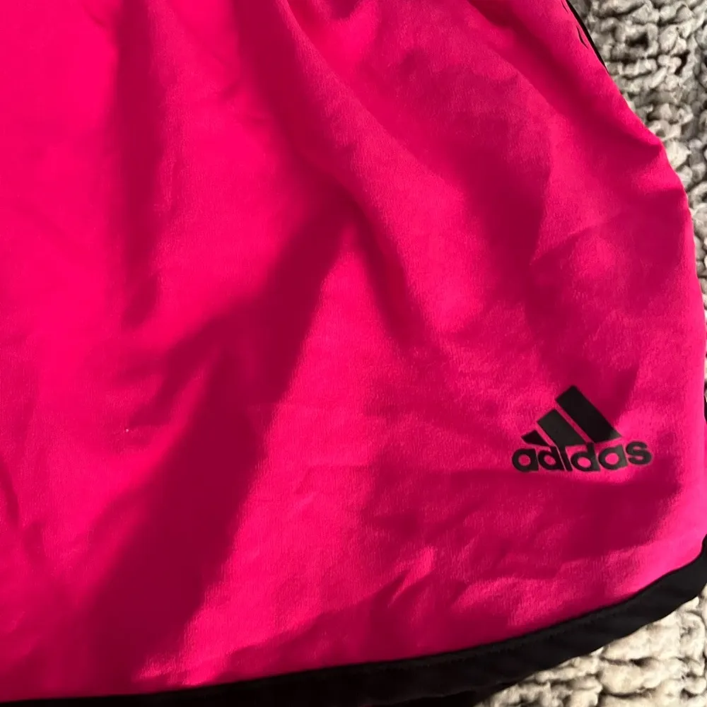 Adidas Pink Climalite 3” Shorts women’s medium - Image 3