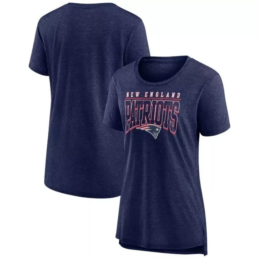 NFL New England Patriots Women's Champ Caliber Heather Triblend T-Shirt, XL - Image 2