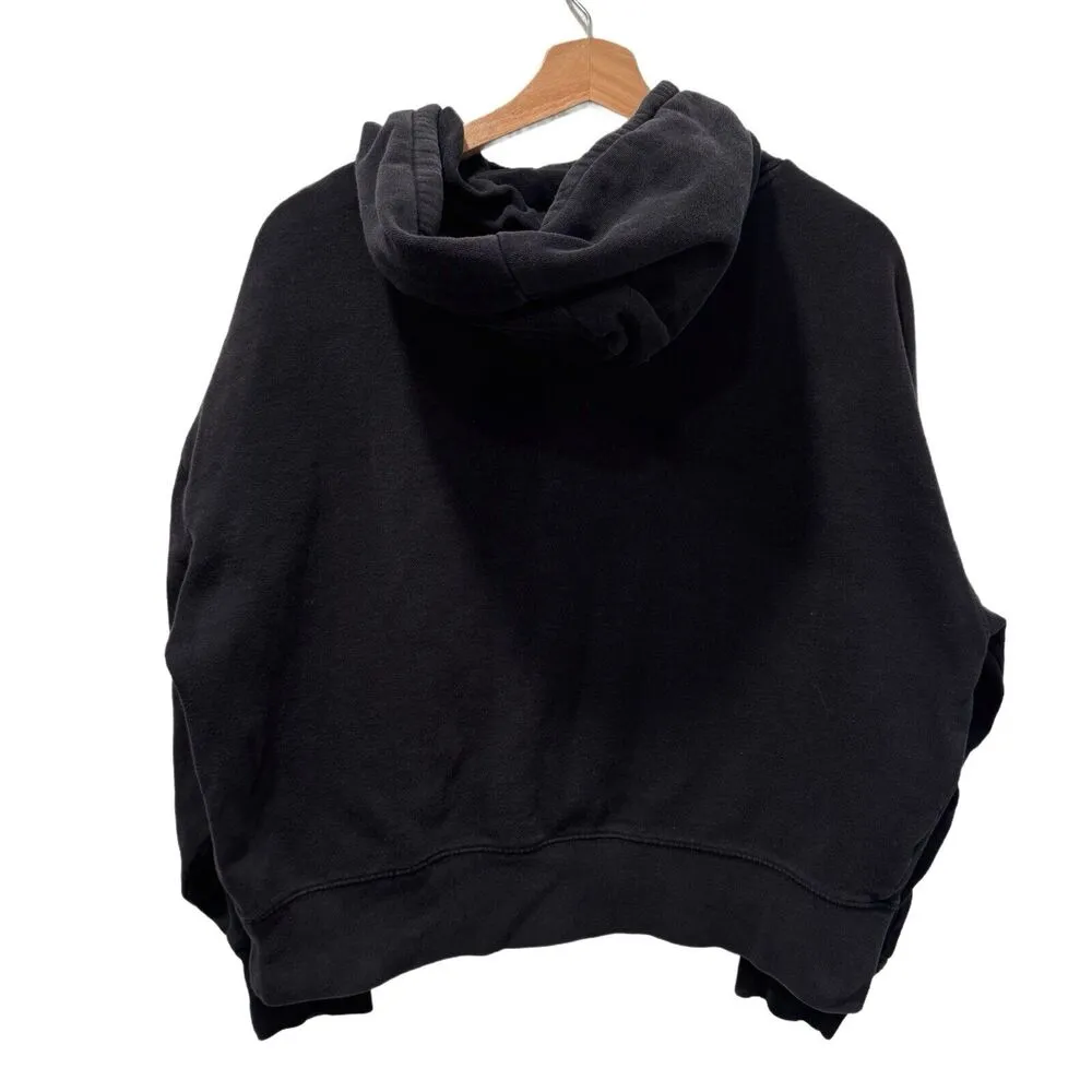 Gap SemiCrop Hooded Sweatshirt Black Size Medium 22x20 (Preowned) - Image 3