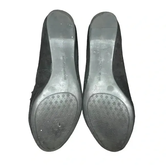 Antonio Melani Black Studded Ballet Flats‎ Loafers Suede Leather Women Size 8 - Image 8