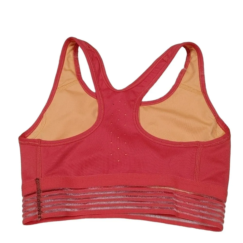Nike Pink Orange Size XS Extra Small Sportbra Dri Fit Gym Workout Running - Image 2