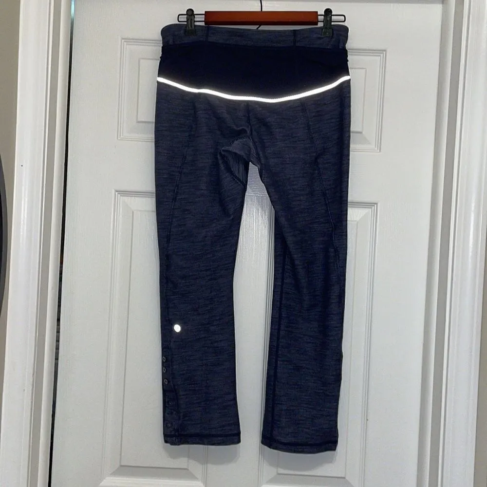 Rare Lululemon Athletica Ride On Crop Indigo Denim - Image 5