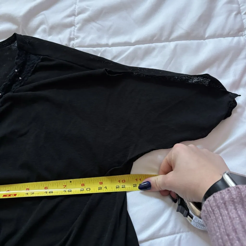 Vintage 90s Y2K Beach Cover Up Dress Womens Size 3X Black Grunge Cottagecore - Image 7