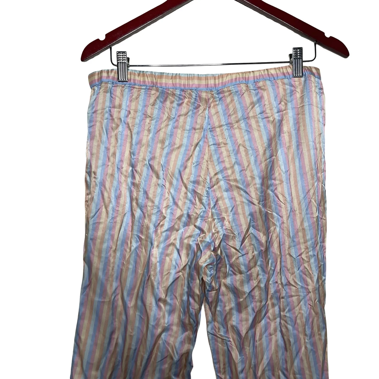MORGAN LANE Chantal pajama Pant in baby rainbow stripe sz M - Image 3