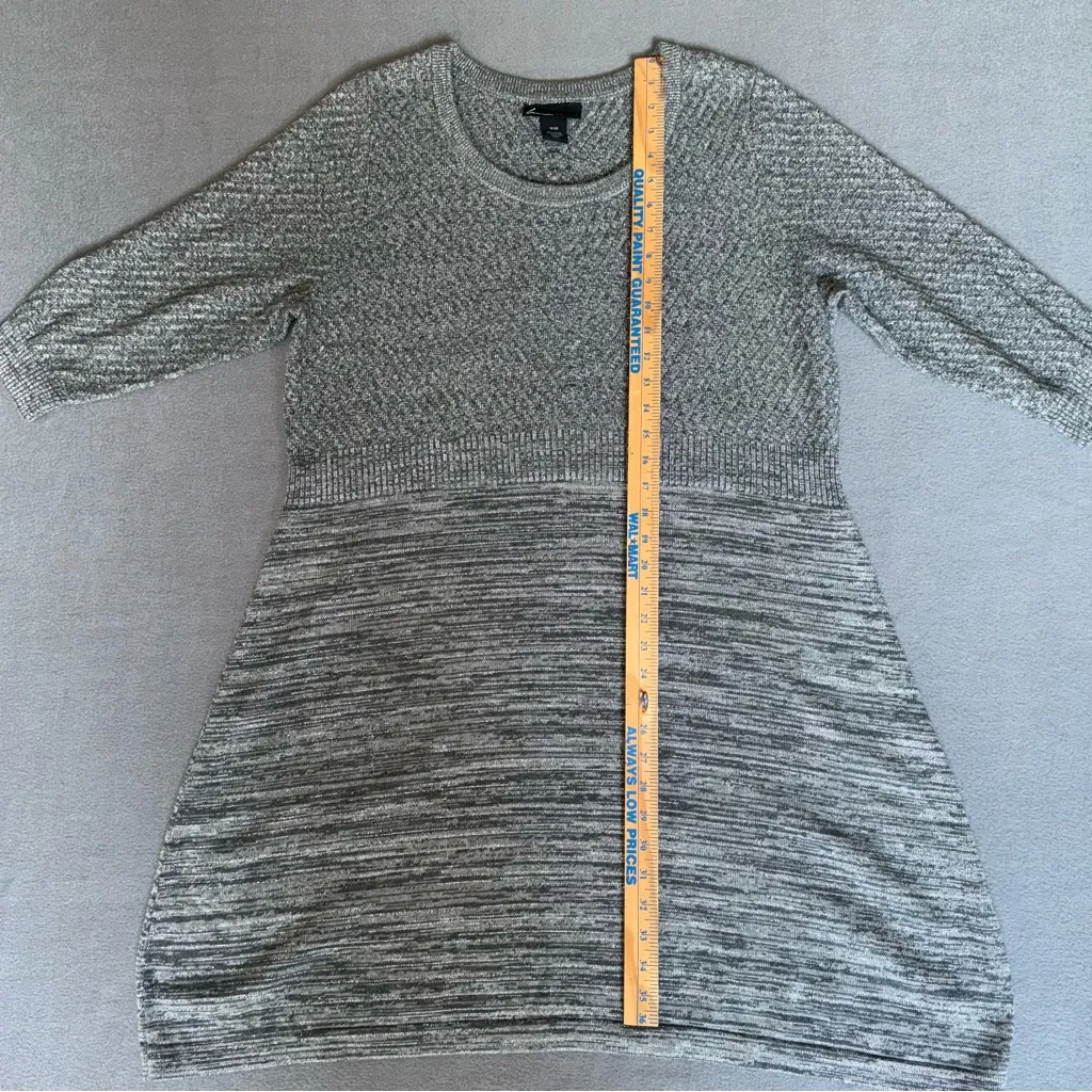 Lane Bryant Sweater Dress Gray sparkly Knit‎ 3/4 sleeve size 18/20 cotton winter - Image 11