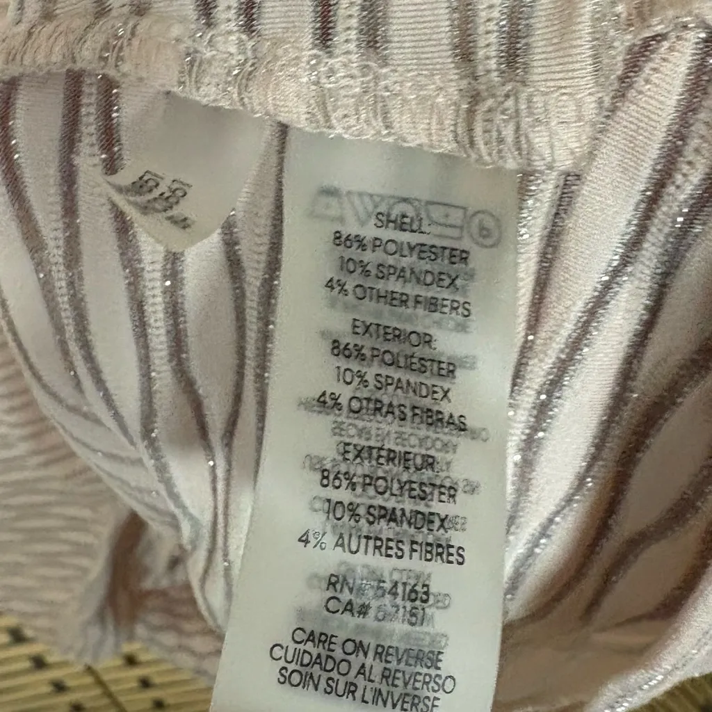 Calvin Klein Pink And Silver‎ Shimmer Asymmetrical Hem Top Size 3X - Image 7