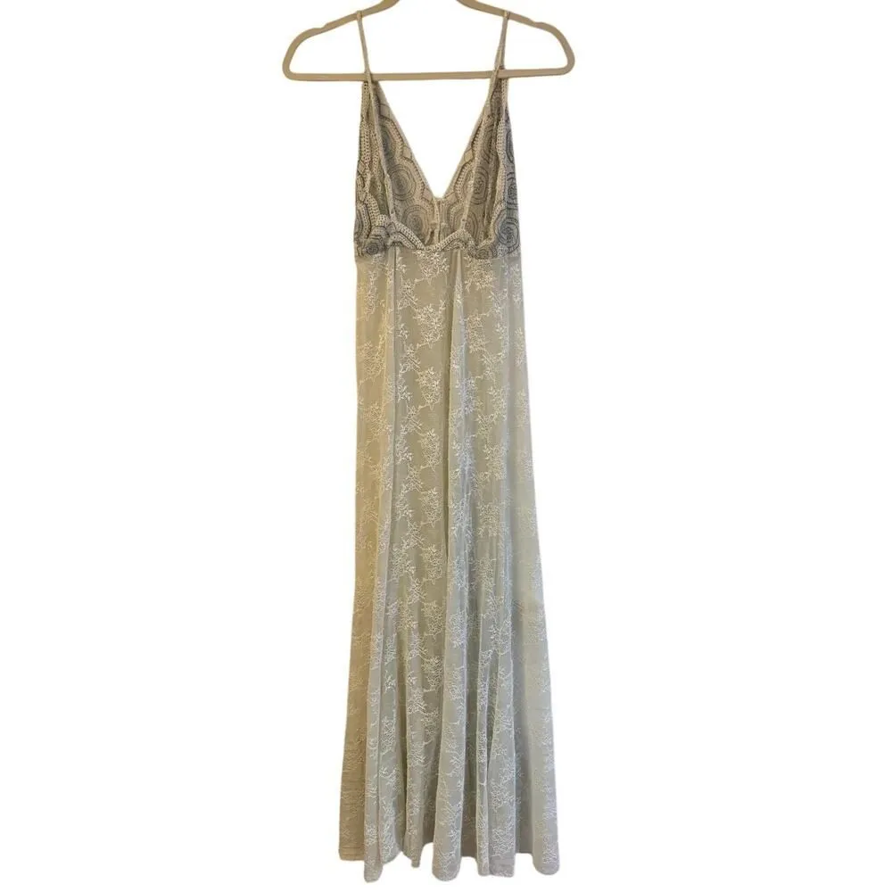 Free People Next to You Sheer Lace Maxi Dress – Ivory Romantic Boho Style, XS - Image 5