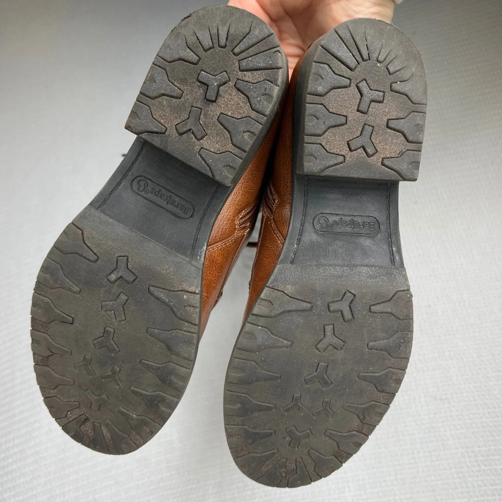 Baretraps Womens Brown Faux Leather Lace Up Ankle Boots with Sherpa Trim Size 8 - Image 5