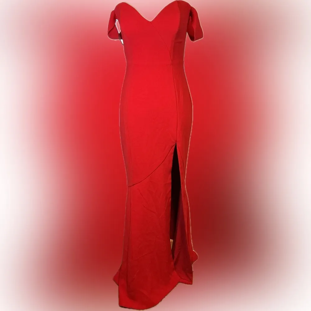 NBD Strapless Red Gown A0160 - Image 3