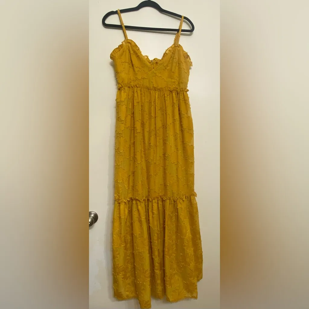 Lulu's Sunlit Yellow Lace Maxi Dress - Image 3