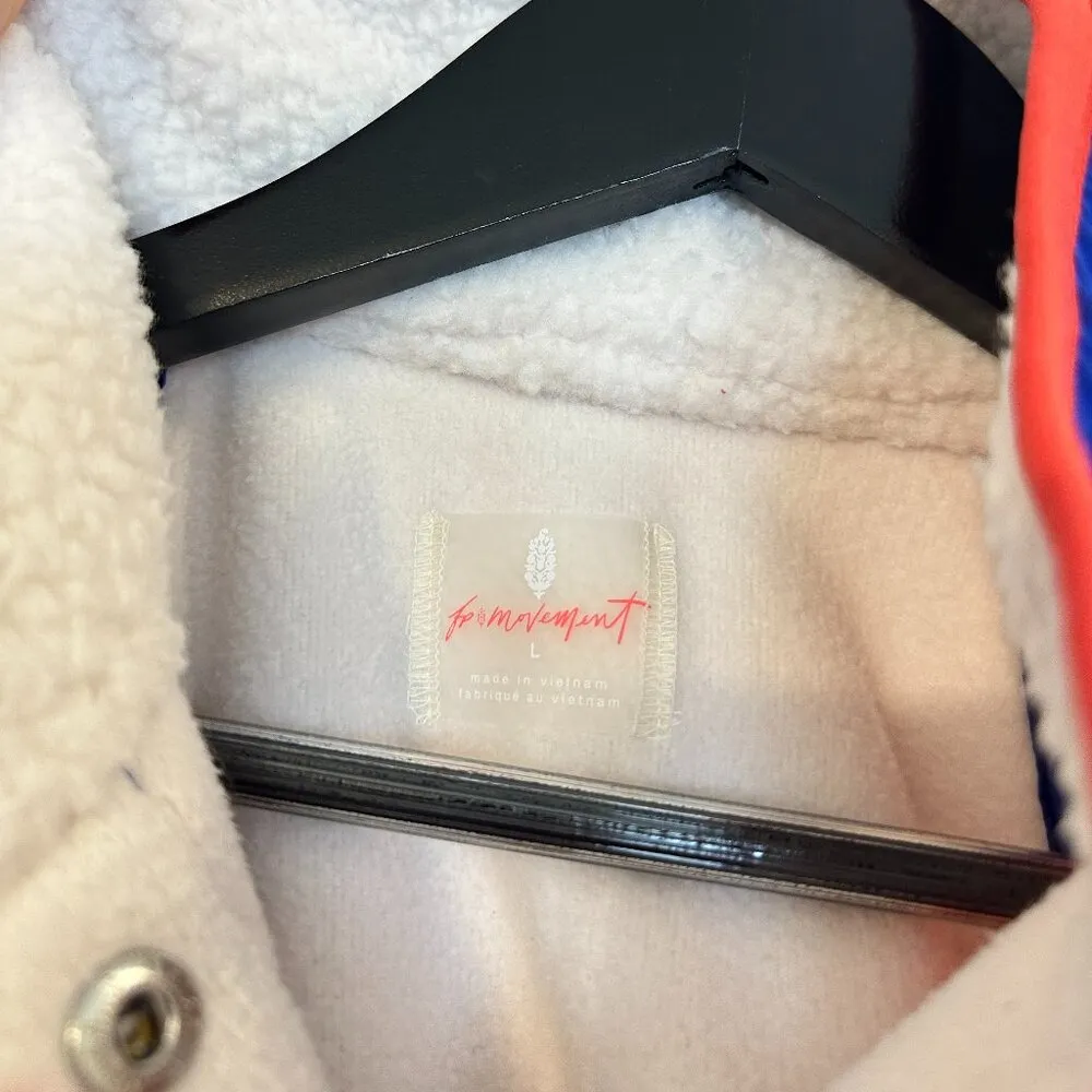 FREE PEOPLE Hit The Slopes Colorblock Pullover Sport Canvas Combo Size Large NWT - Image 6