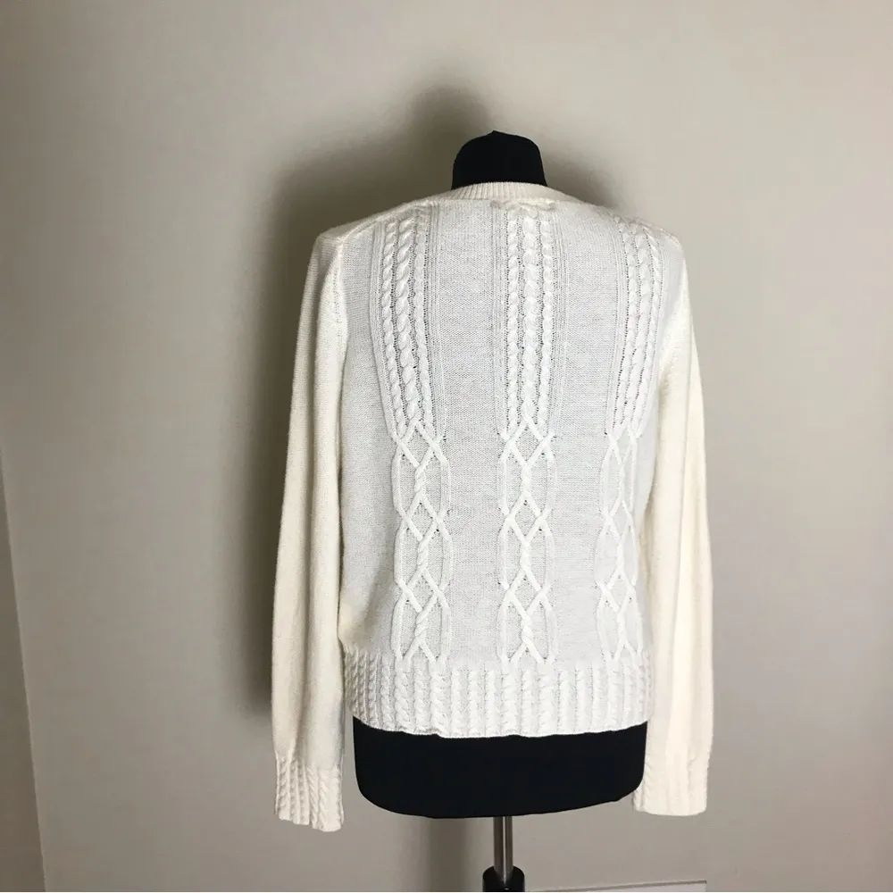 Banana Republic Wool - Blend Cream Sweater - Image 3