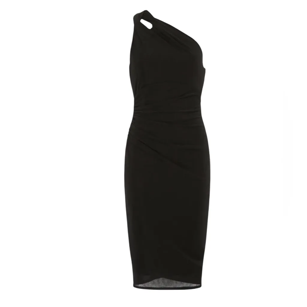 Katie May High Roller Draped One Shoulder Jersey Knit Dress Black Size M - Image 6