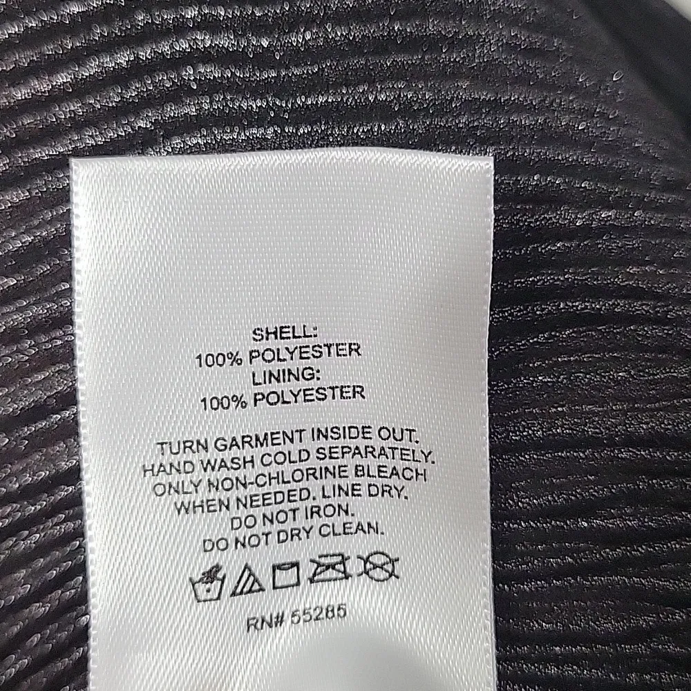 Metallic Pleated Bow Back Cropped Cami Gunmetal Size M NWT - Image 11