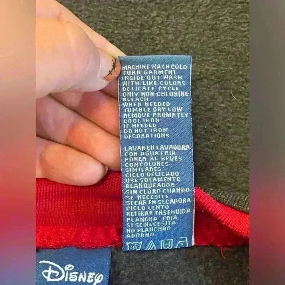 Vintage Disney 90’s Mickey Mouse Stitched Letters Gray Sweatshirt Small Cozy - Image 8