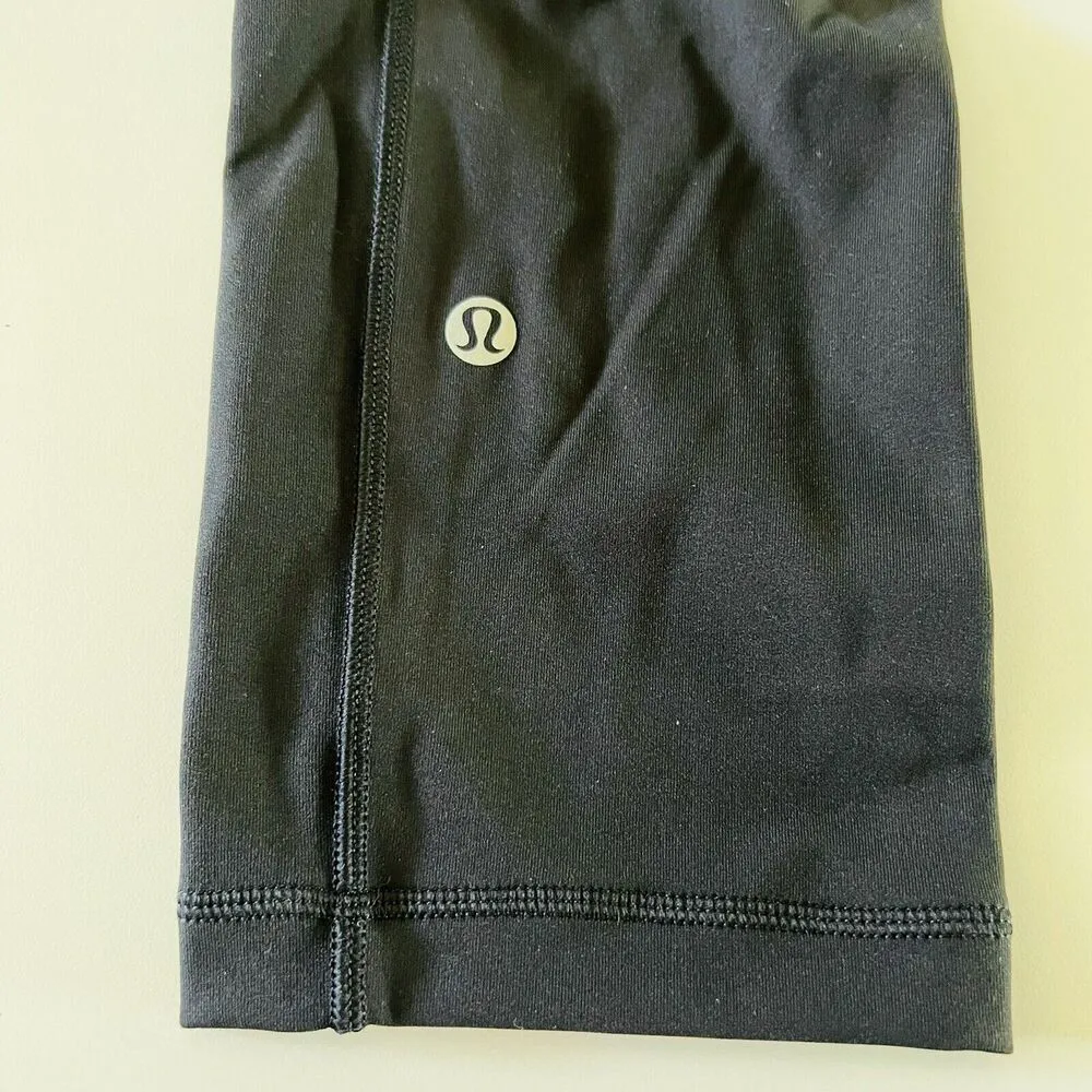 LULULEMON ATHLETICA Solid Black Speed Up Crop Leggings - US 6 - Image 5