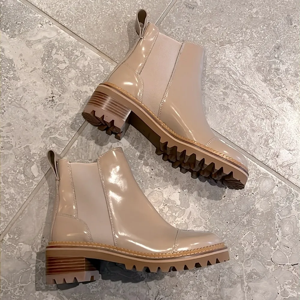 SEE BY CHLOÉ Beige Mallory Chelsea Boots, Size 39 NEW + DustBag - Image 6