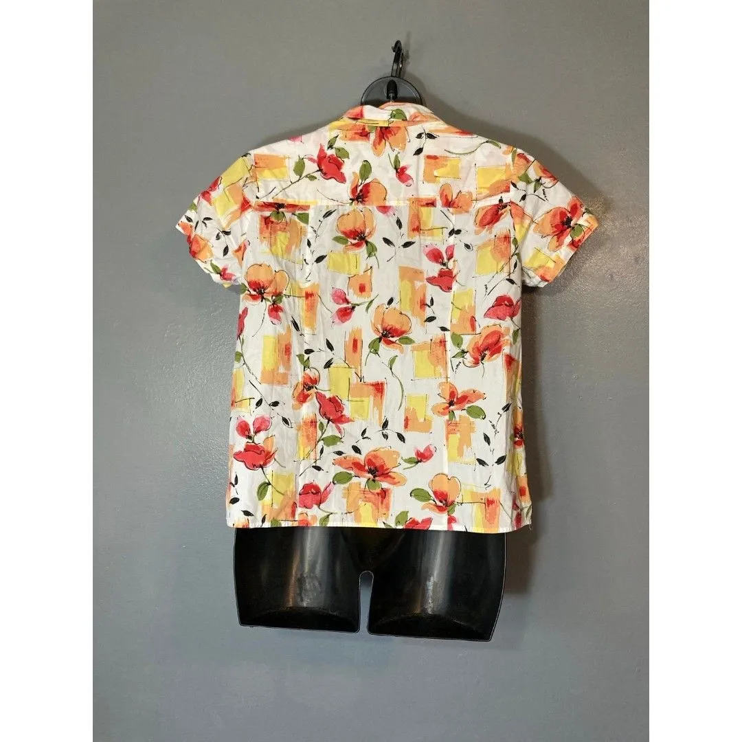 Karen Scott  Sport floral button up shirt - Image 5