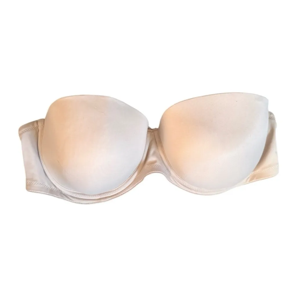 PINK Victoria’s Secret Wear Everywhere Strapless Push Up Bra 36D Beige - Image 4