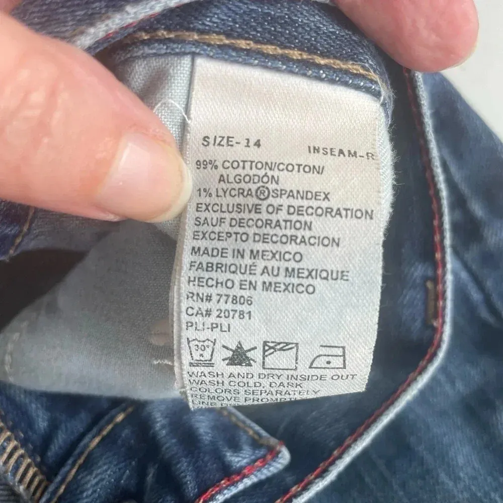 Tommy Hilfiger Low Rise Bootcut Y2K Trendy Dark Wash Jeans Plus Size 14 2006 093 - Image 9