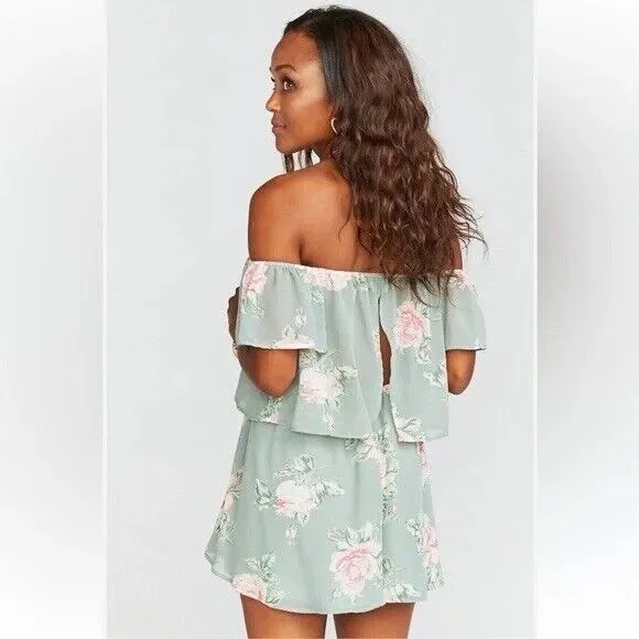 Show Me Your Mumu Womens‎ Dixie Romper Sweetheart Sage Size Small SEE PHOTOS - Image 3