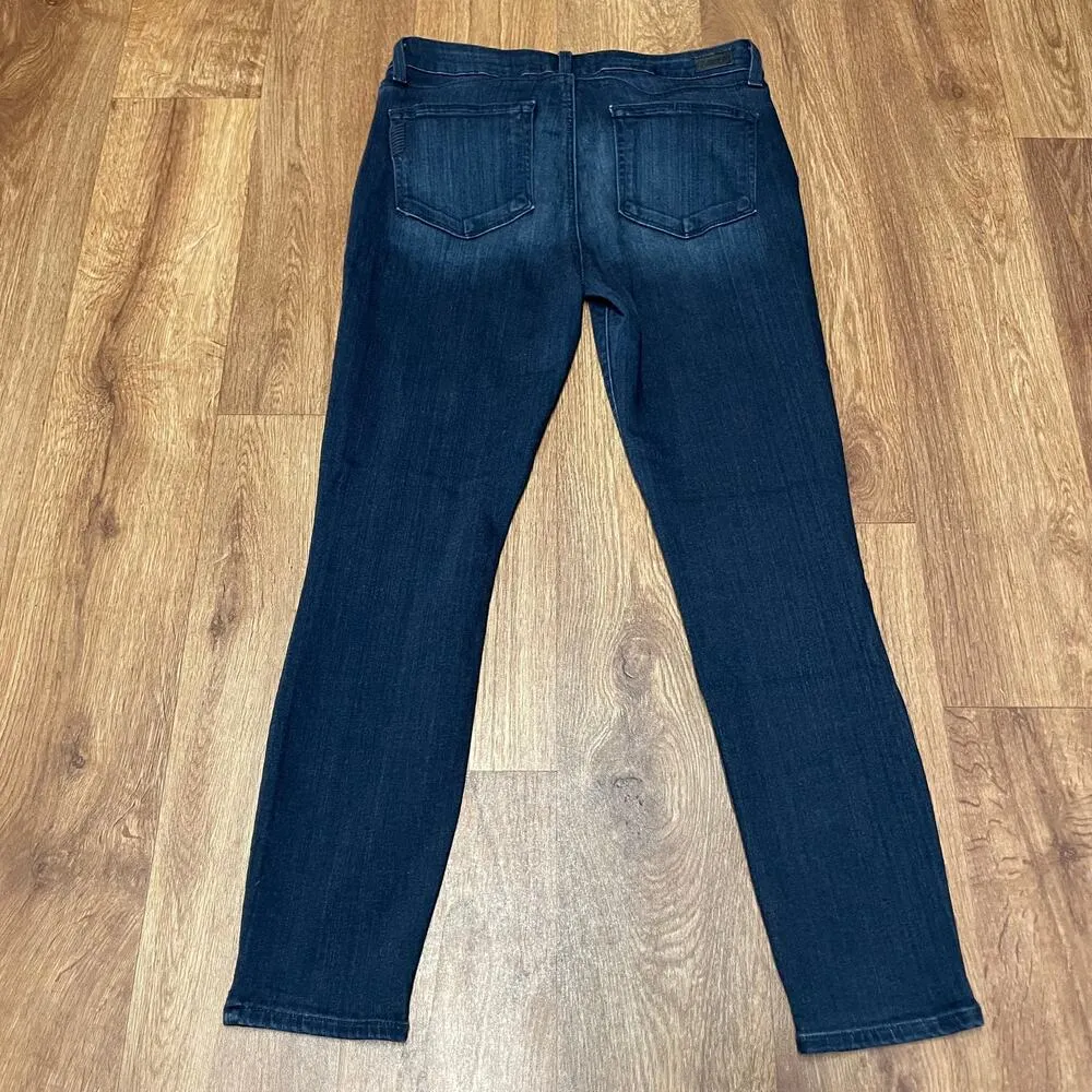 Paige Denim Women Verdugo Crop Dark Wash Mid Rise Skinny Blue Jeans Size 28 USA - Image 2