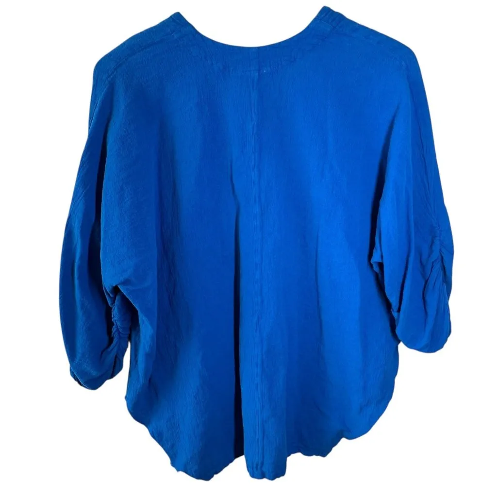Oh My Gauze! Cobalt Blue 100% Cotton Top Women's Size 3 - Image 2