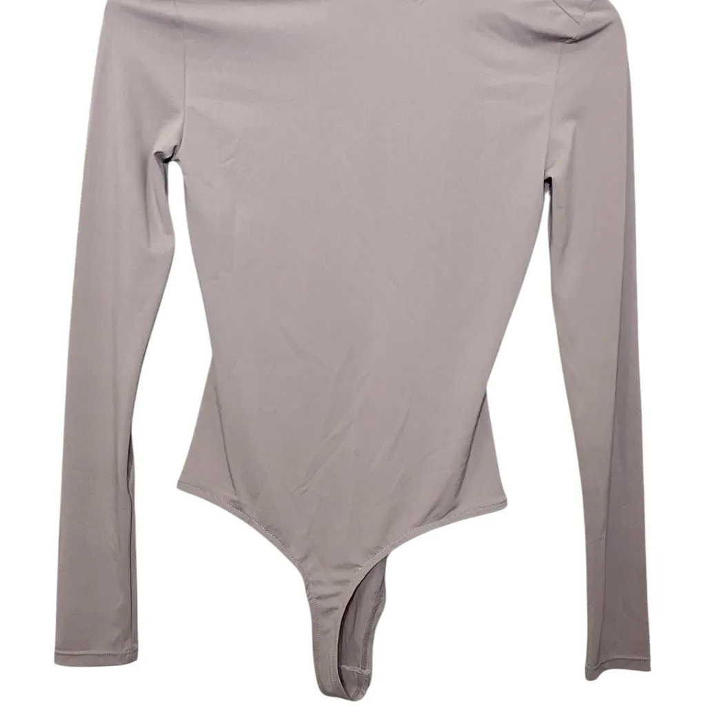 Revolve LITA by Ciara Bodysuit Women’s XXS Taupe Long Sleeve Stretch Scoop Neck - Image 6
