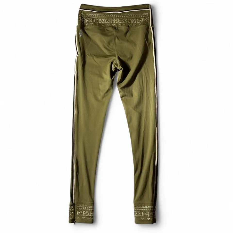 FP Movement Free People Olive Green‎ Embellished Ankle Athletic Leggings XS Yoya - Image 3