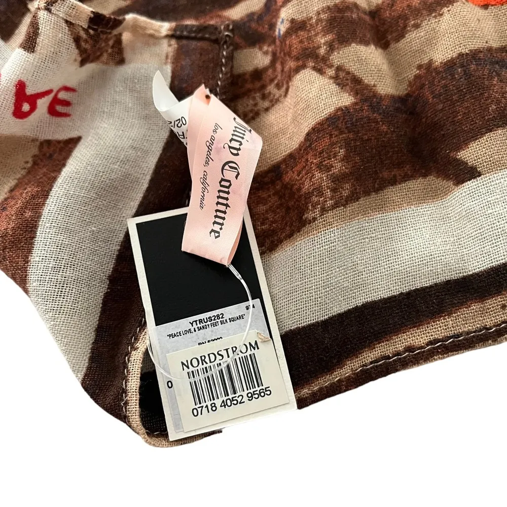 NWT, Juicy Couture | Peace Love & Sandy Feet Scarf - Image 11