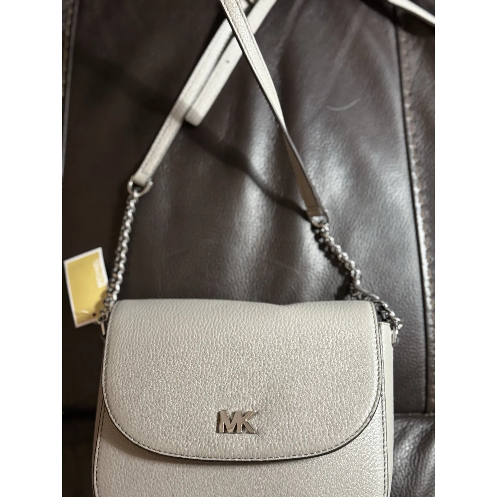 New With‎ Tags Michael Kors Light Blue Signature Half Dome Crossbody Purse Bag - Image 11