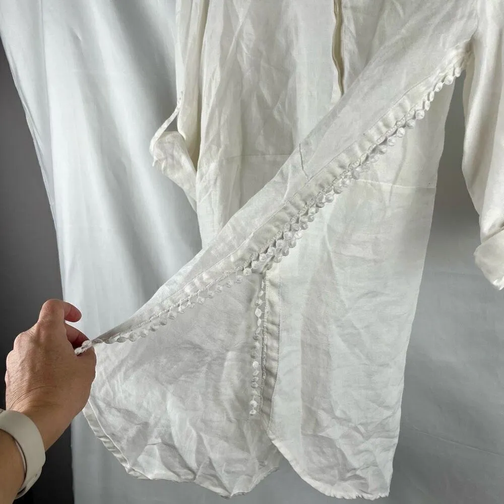 Piper Women’s White V-neck Tunic Blouse 16 - Image 2