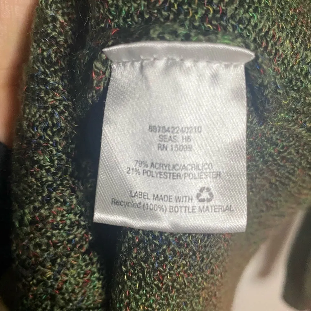 Women’s Laura Forest Scott Green Cable knit Long sleeve sweater Size Large L - Image 4