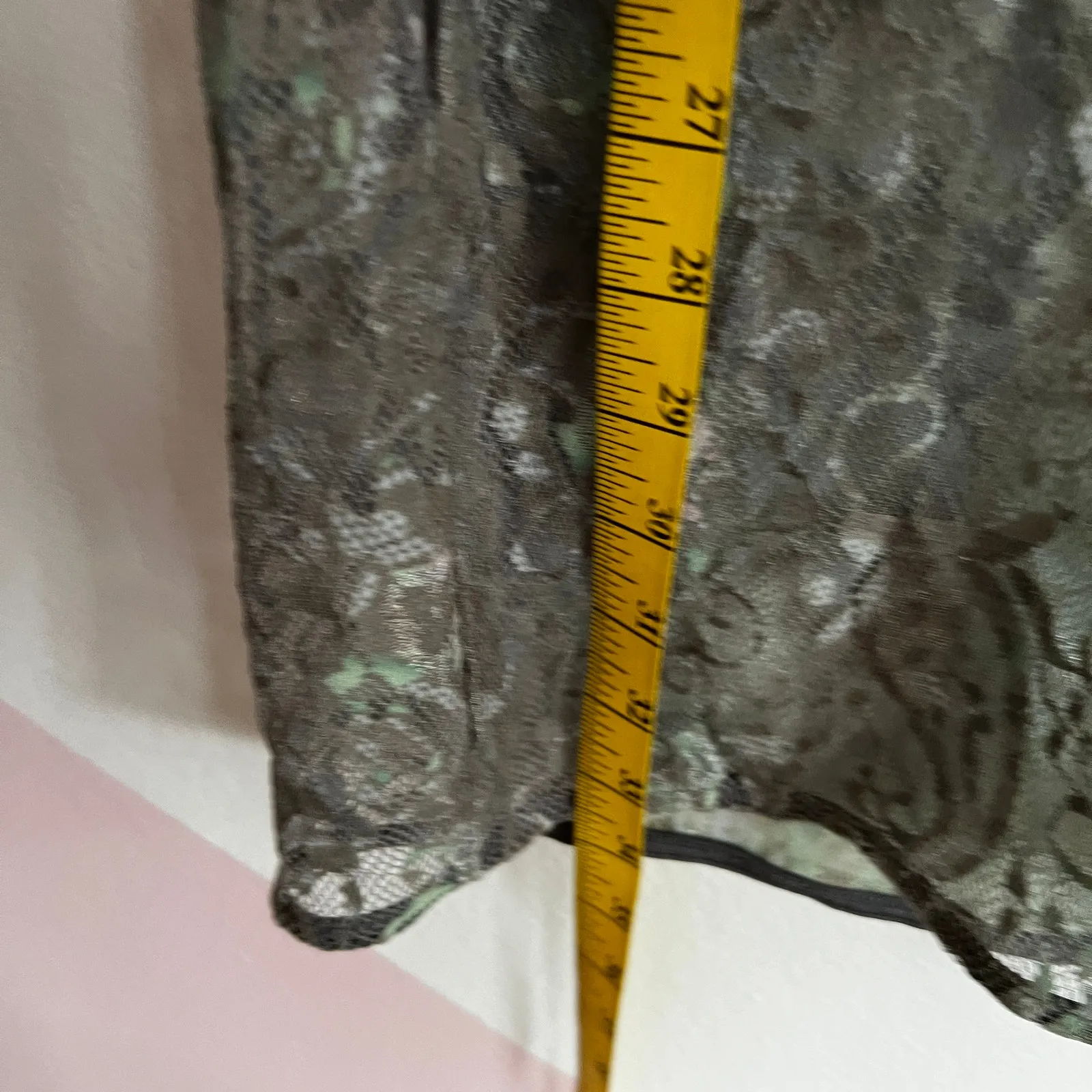 Green Lace Paisley Dress, Boho, Romantic, Cottagecore, Fairycore, Indie, Medium‎ - Image 4