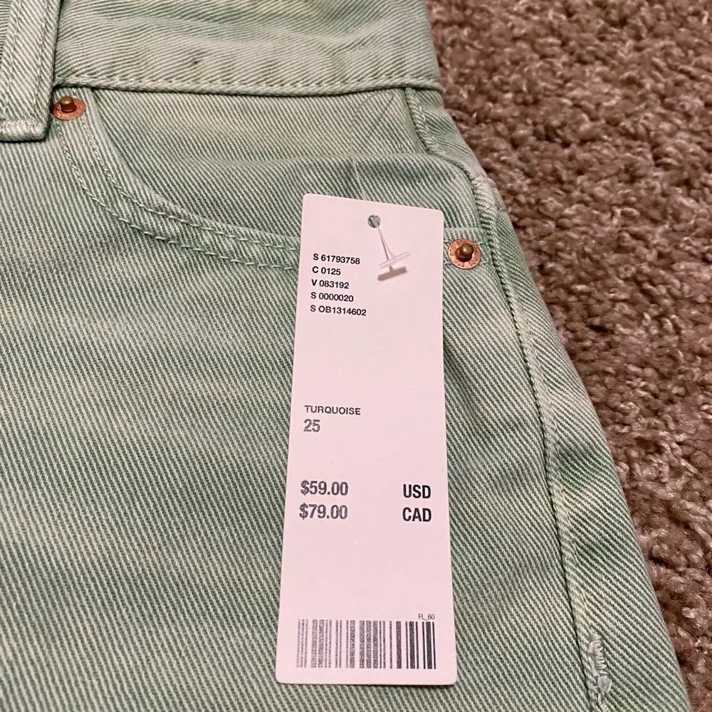 BDG  A-Line Denim Cutoff Short NWT Size 25 - Turquoise - Image 8