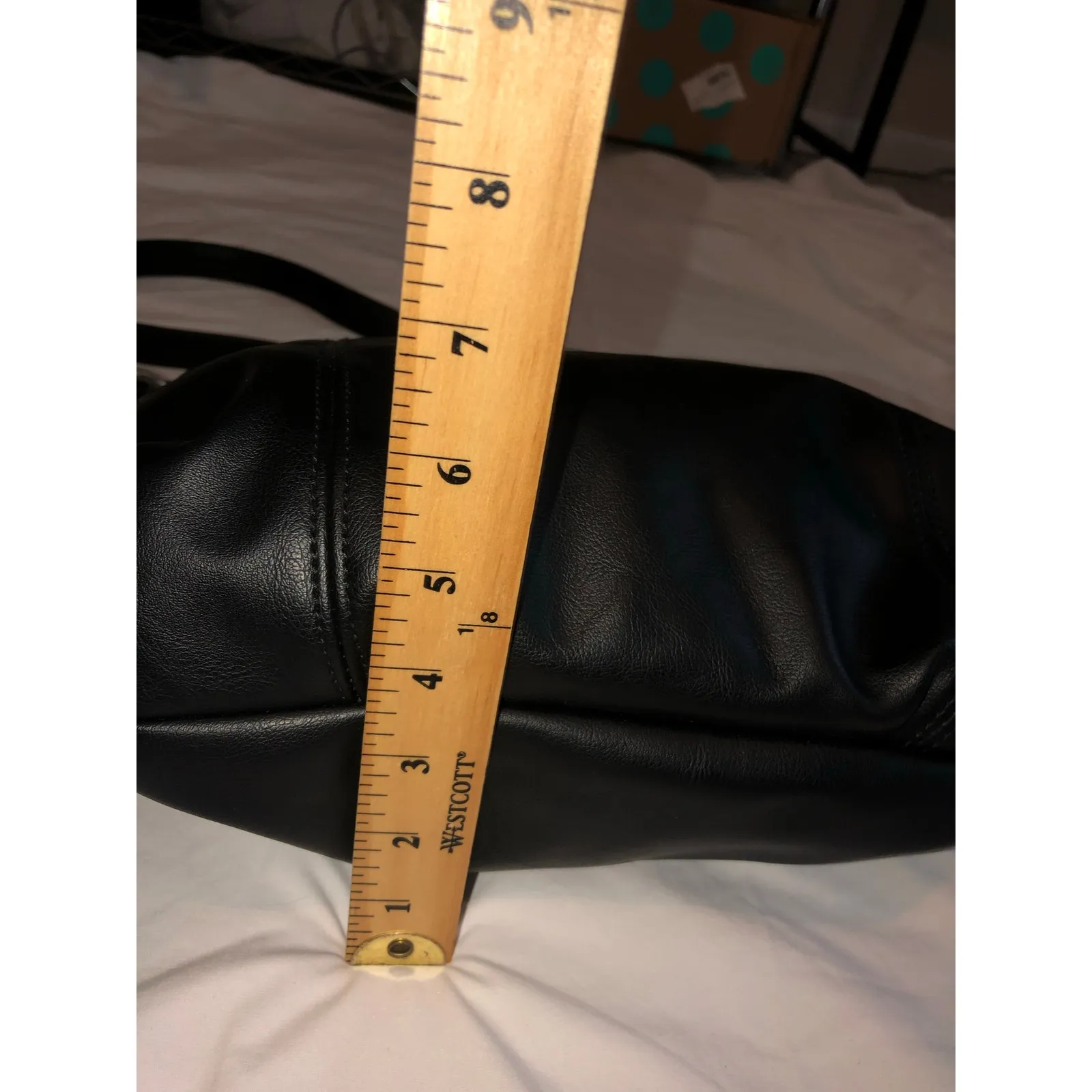 Rossetti Black Crossbody Shoulder Bag Purse Vegan Leather Zip Top NEW TAGS - Image 6