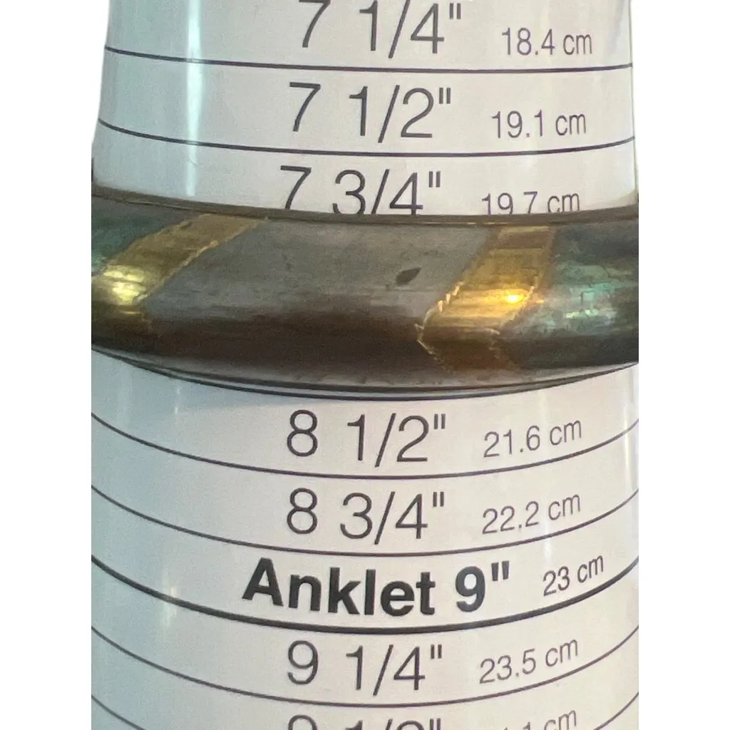 Vintage Carol for Eva Graham Brass Bangle Bracelet 2 Tone India Estate 8" - Image 5