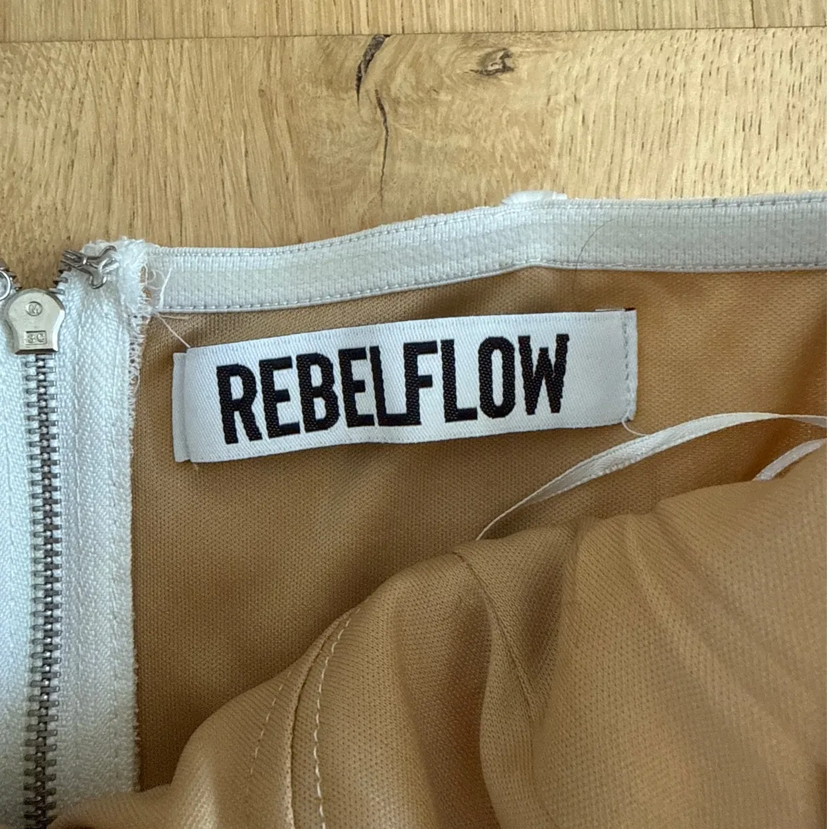 REBELFLOW Corset Top Strapless Size S White - Image 2