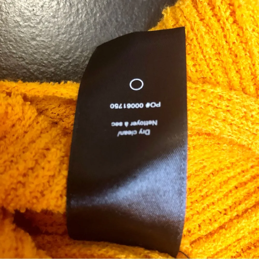 Rag & Bone Soleil Ribbed Knit Skirt Orange Yellow Bright Marigold Tangerine sz L - Image 15